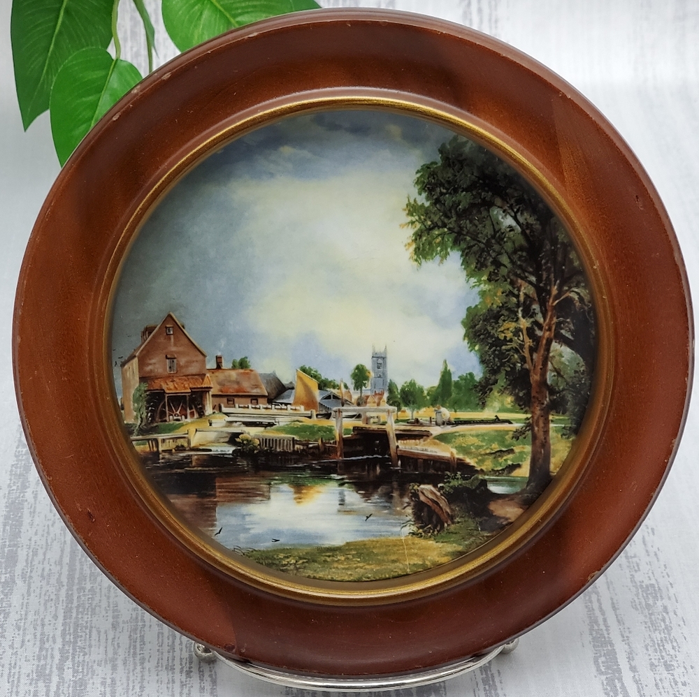 Vtg Poole England Pottery Scenic Plate *
